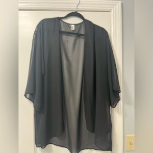 Divided Women’s black sheer kimono